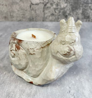 Party Snail Concrete Candle