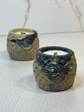 Ochre Owl Tea Light Concrete Candle