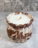 Fluted Lines Concrete Candle