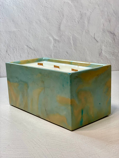 Rectangle Planter Concrete Candle