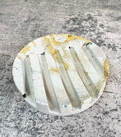 Round Scrub/Soap Dish Concrete Decor