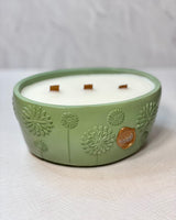 Oval Flower Planter Concrete Candle