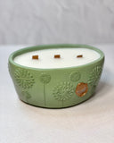 Oval Flower Planter Concrete Candle