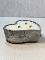 Funky Heart Concrete Candle