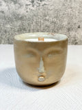 Faces Concrete Candle