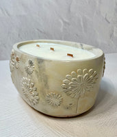 Oval Flower Planter Concrete Candle