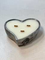 Funky Heart Concrete Candle