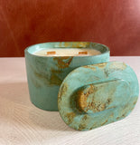 Oval (with Lid) Concrete Candle