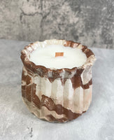 Fluted Lines Concrete Candle