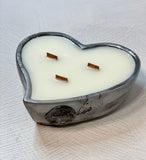 Funky Heart Concrete Candle