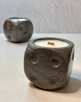 Single Dice Concrete Candle