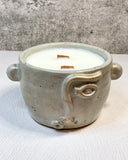 Fancy Face Concrete Candle