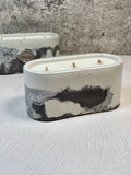 Oval Planter Concrete Candle