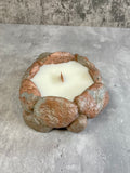 Rock Turtle Concrete Candle