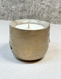 Faces Concrete Candle